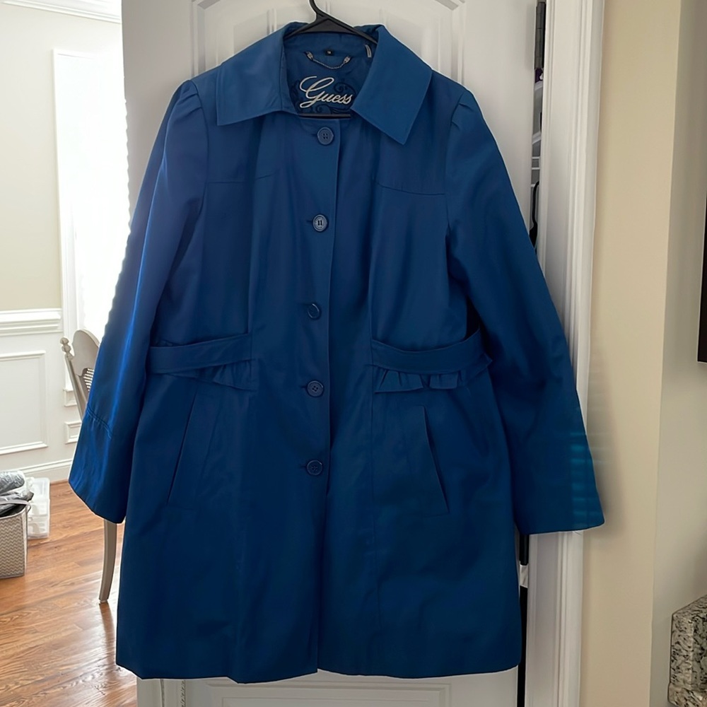 Guess blue trench coat